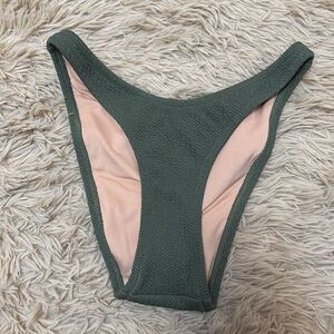 J Crew textured cheeky curved waist bikini bottom size XXS new